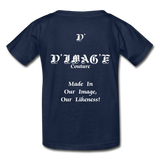 D'IMAG'E Legacy Wordmark & Slogan Hanes Youth Tagless T-Shirt - navy