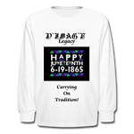 D'IMAG'E Legacy Youth Happy Juneteenth-In Living Color Premium Long Sleeve T-Shirt - white