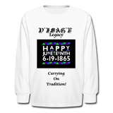 D'IMAG'E Legacy Youth Happy Juneteenth-In Living Color Premium Long Sleeve T-Shirt - white