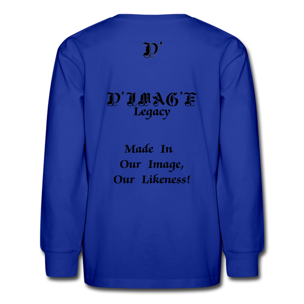 D'IMAG'E Legacy Youth Happy Juneteenth-In Living Color Premium Long Sleeve T-Shirt - royal blue