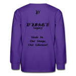 D'IMAG'E Legacy Youth Happy Juneteenth-In Living Color Premium Long Sleeve T-Shirt - dark purple