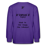 D'IMAG'E Legacy Youth Happy Juneteenth-In Living Color Premium Long Sleeve T-Shirt - dark purple