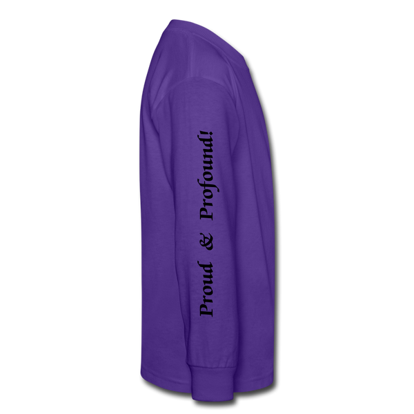 D'IMAG'E Legacy Youth Happy Juneteenth-In Living Color Premium Long Sleeve T-Shirt - dark purple