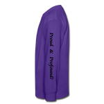 D'IMAG'E Legacy Youth Happy Juneteenth-In Living Color Premium Long Sleeve T-Shirt - dark purple