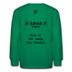 D'IMAG'E Legacy Youth Happy Juneteenth-In Living Color Premium Long Sleeve T-Shirt - kelly green