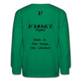 D'IMAG'E Legacy Youth Happy Juneteenth-In Living Color Premium Long Sleeve T-Shirt - kelly green