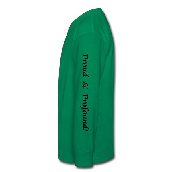 D'IMAG'E Legacy Youth Happy Juneteenth-In Living Color Premium Long Sleeve T-Shirt - kelly green