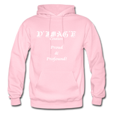 D'IMAG'E Couture Wordmark + Slogan Heavy Blend Adult Hoodie - light pink