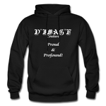 D'IMAG'E Couture Wordmark + Slogan Heavy Blend Adult Hoodie - black