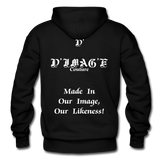 D'IMAG'E Couture Wordmark + Slogan Heavy Blend Adult Hoodie - black