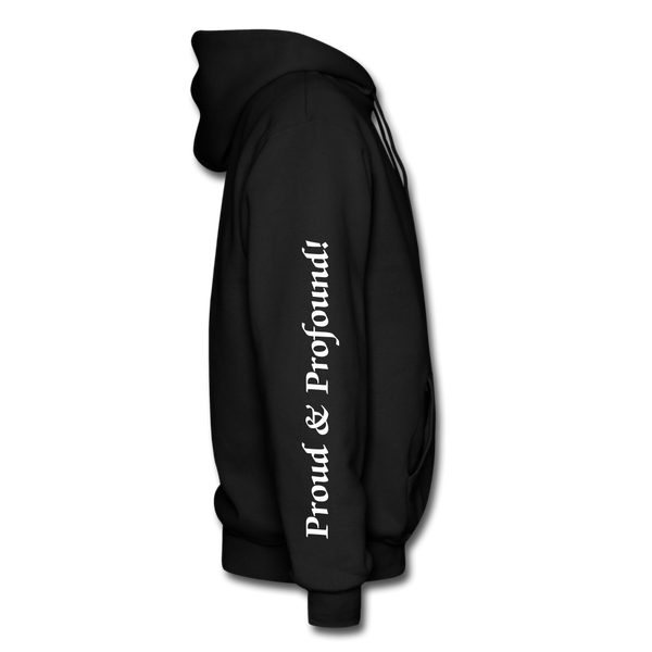 D'IMAG'E Couture Wordmark + Slogan Heavy Blend Adult Hoodie - black