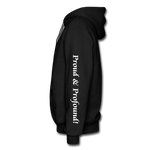 D'IMAG'E Couture Wordmark + Slogan Heavy Blend Adult Hoodie - black