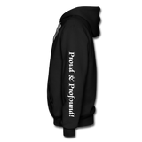 D'IMAG'E Couture Wordmark + Slogan Heavy Blend Adult Hoodie - black