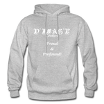 D'IMAG'E Couture Wordmark + Slogan Heavy Blend Adult Hoodie - heather gray