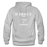 D'IMAG'E Couture Wordmark + Slogan Heavy Blend Adult Hoodie - heather gray