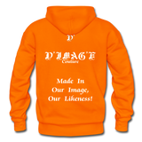 D'IMAG'E Couture Wordmark + Slogan Heavy Blend Adult Hoodie - orange