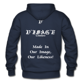 D'IMAG'E Couture Wordmark + Slogan Heavy Blend Adult Hoodie - navy