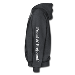 D'IMAG'E Couture Wordmark + Slogan Heavy Blend Adult Hoodie - charcoal grey