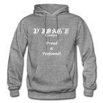 D'IMAG'E Couture Wordmark + Slogan Heavy Blend Adult Hoodie - graphite heather