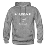 D'IMAG'E Couture Wordmark + Slogan Heavy Blend Adult Hoodie - graphite heather