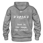 D'IMAG'E Couture Wordmark + Slogan Heavy Blend Adult Hoodie - graphite heather