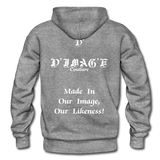 D'IMAG'E Couture Wordmark + Slogan Heavy Blend Adult Hoodie - graphite heather