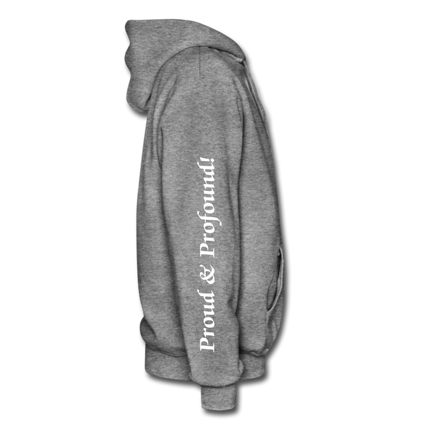 D'IMAG'E Couture Wordmark + Slogan Heavy Blend Adult Hoodie - graphite heather