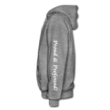 D'IMAG'E Couture Wordmark + Slogan Heavy Blend Adult Hoodie - graphite heather