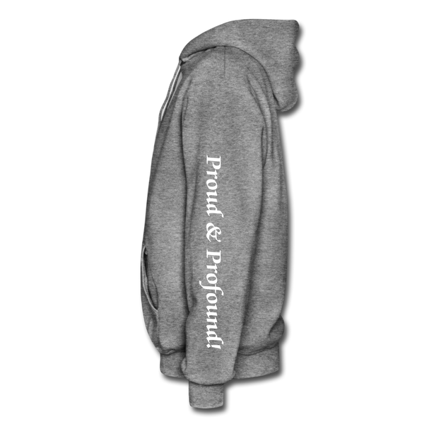 D'IMAG'E Couture Wordmark + Slogan Heavy Blend Adult Hoodie - graphite heather