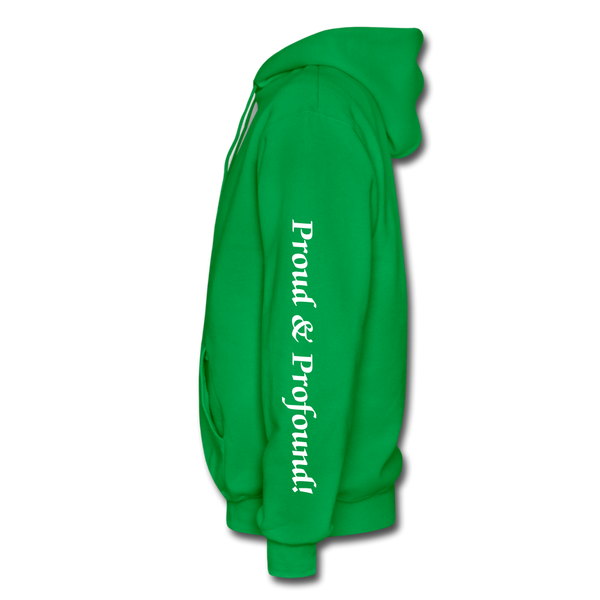 D'IMAG'E Couture Wordmark + Slogan Heavy Blend Adult Hoodie - kelly green