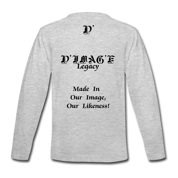 D'IMAG'E Legacy Youth Happy Juneteenth-In Living Color Premium Long Sleeve T-Shirt - heather gray