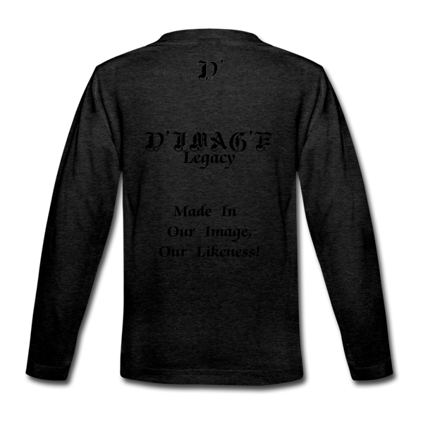 D'IMAG'E Legacy Youth Happy Juneteenth-In Living Color Premium Long Sleeve T-Shirt - charcoal grey