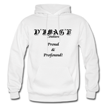 D'IMAG'E Couture Wordmark & Slogan Heavy Blend Adult Hoodie - white