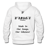 D'IMAG'E Couture Wordmark & Slogan Heavy Blend Adult Hoodie - white