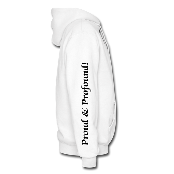 D'IMAG'E Couture Wordmark & Slogan Heavy Blend Adult Hoodie - white