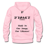 D'IMAG'E Couture Wordmark & Slogan Heavy Blend Adult Hoodie - light pink