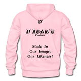 D'IMAG'E Couture Wordmark & Slogan Heavy Blend Adult Hoodie - light pink