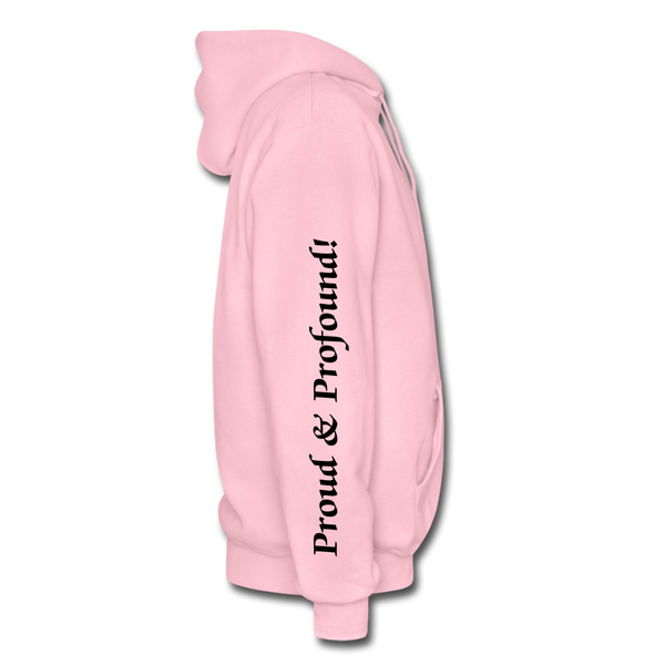 D'IMAG'E Couture Wordmark & Slogan Heavy Blend Adult Hoodie - light pink