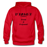 D'IMAG'E Couture Wordmark & Slogan Heavy Blend Adult Hoodie - red