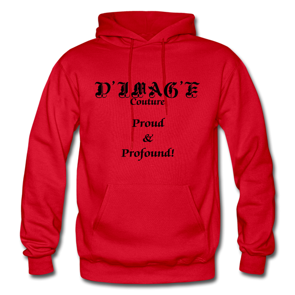 D'IMAG'E Couture Wordmark & Slogan Heavy Blend Adult Hoodie - red