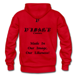 D'IMAG'E Couture Wordmark & Slogan Heavy Blend Adult Hoodie - red