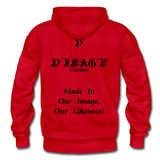 D'IMAG'E Couture Wordmark & Slogan Heavy Blend Adult Hoodie - red