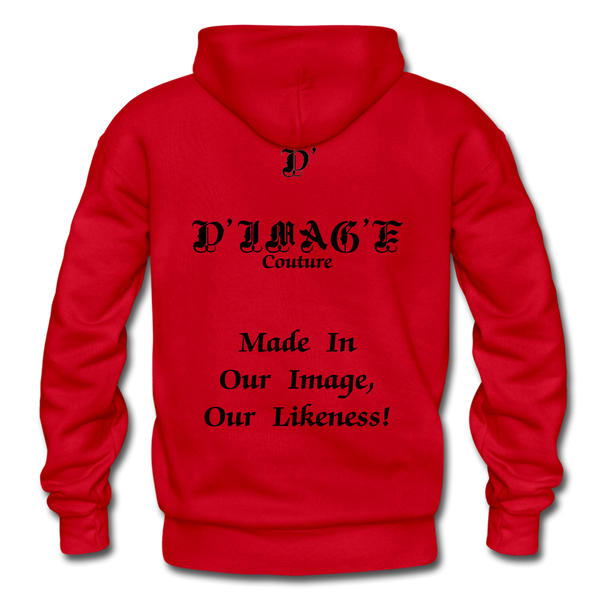 D'IMAG'E Couture Wordmark & Slogan Heavy Blend Adult Hoodie - red