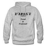 D'IMAG'E Couture Wordmark & Slogan Heavy Blend Adult Hoodie - heather gray