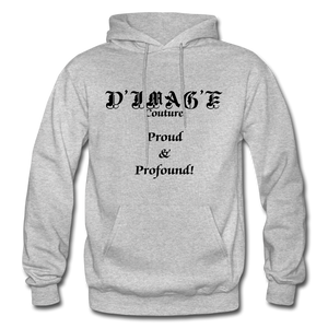 D'IMAG'E Couture Wordmark & Slogan Heavy Blend Adult Hoodie - heather gray