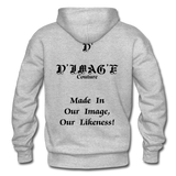 D'IMAG'E Couture Wordmark & Slogan Heavy Blend Adult Hoodie - heather gray