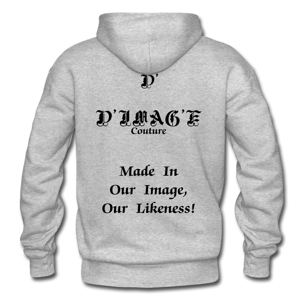 D'IMAG'E Couture Wordmark & Slogan Heavy Blend Adult Hoodie - heather gray