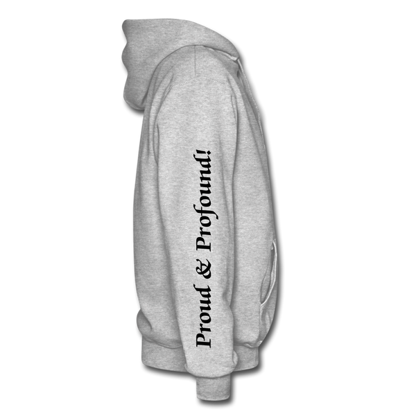 D'IMAG'E Couture Wordmark & Slogan Heavy Blend Adult Hoodie - heather gray