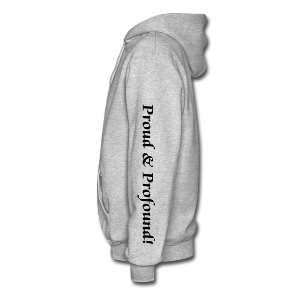 D'IMAG'E Couture Wordmark & Slogan Heavy Blend Adult Hoodie - heather gray