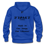 D'IMAG'E Couture Wordmark & Slogan Heavy Blend Adult Hoodie - royal blue